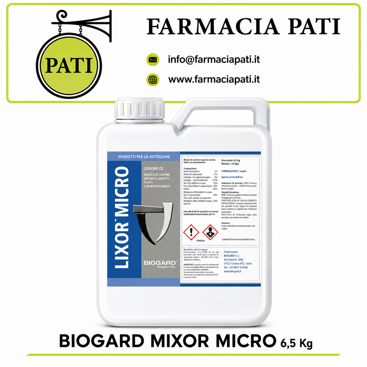 BIOGARD LIXOR MICRO 6,5 Kg
