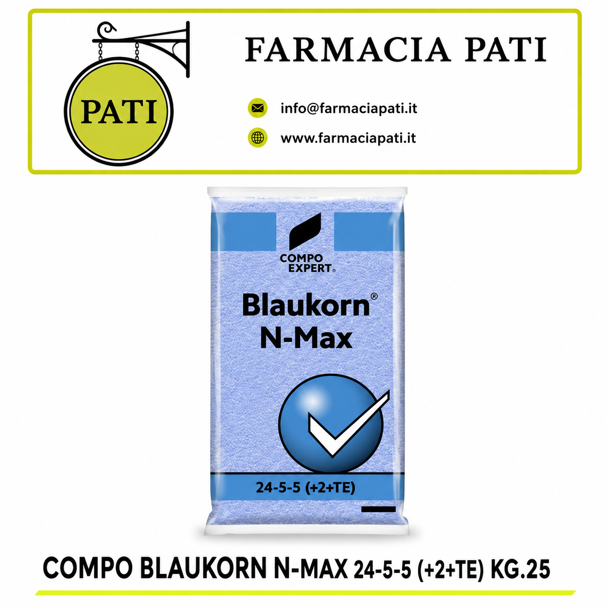 BLAUKORN N-MAX 24-5-5(+2+TE) KG25