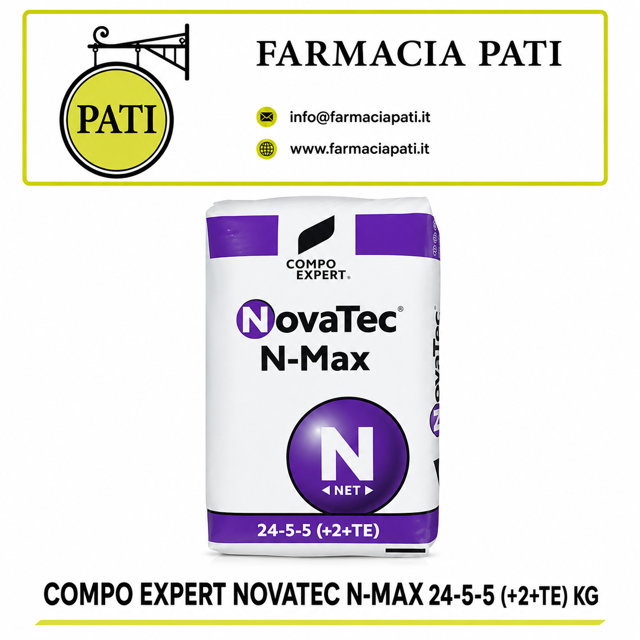 NOVATEC N-MAX 24-5-5(+2+TE) KG25