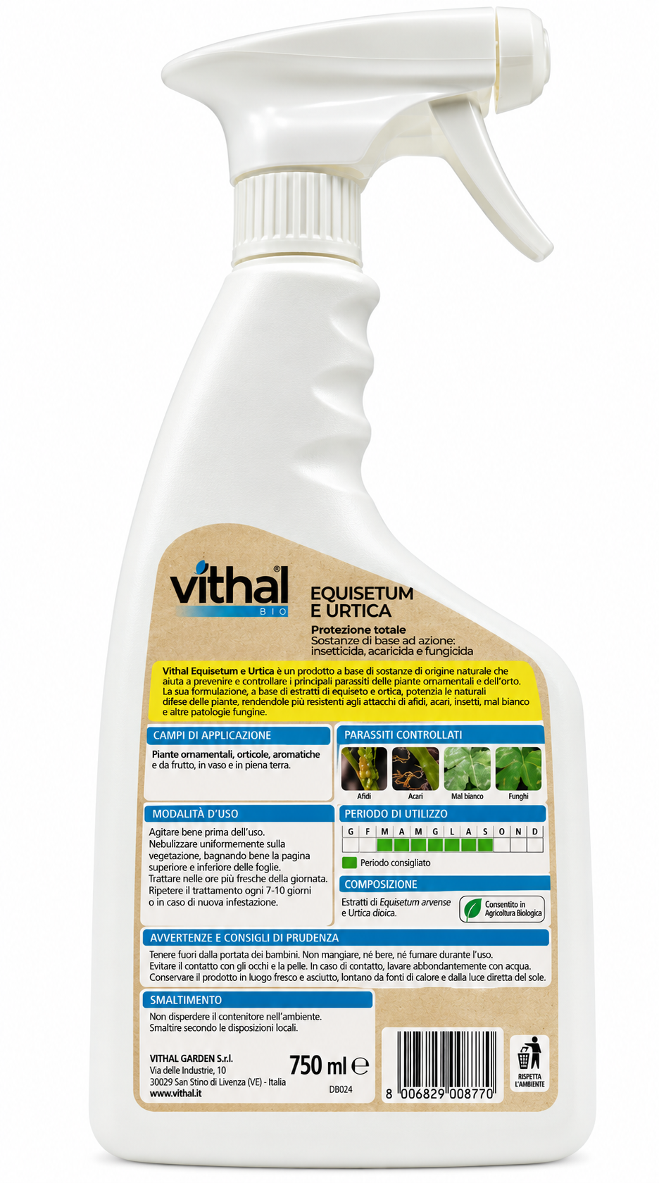 EQUISETUM E URTICA 750ML